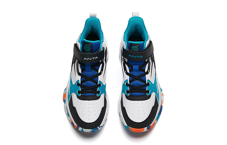 Lookbook (JR) Anta Retro Velcro 'Blanco Negro Azul' 312211105-2