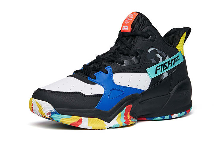 Order (JR) Anta Retro Velcro Baloncesto 'Negro Blanco Azul' 312211105-4