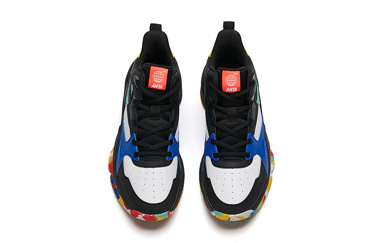 Lookbook (JR) Anta Retro Velcro Baloncesto 'Negro Blanco Azul' 312211105-4