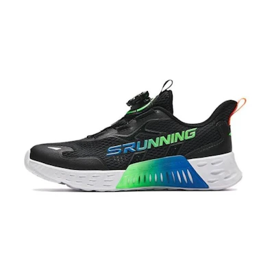 (Youth) Anta Running Series Sneakers 'Black with Green Blue'