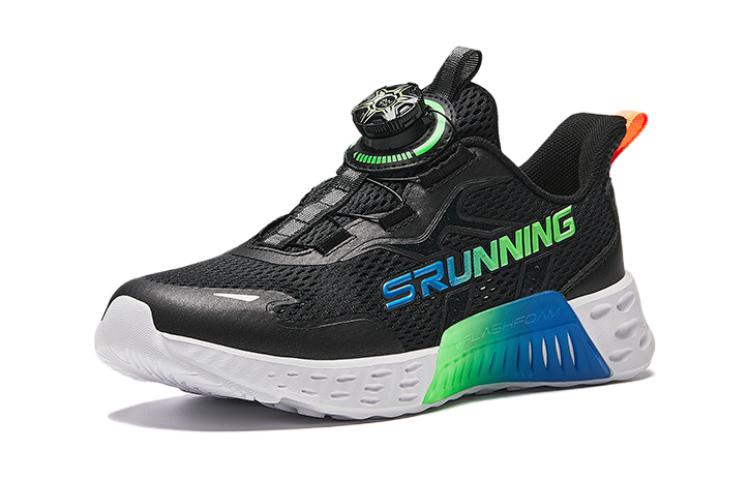 (Youth) Anta Running Series Sneakers 'Black with Green Blue' 圖 2