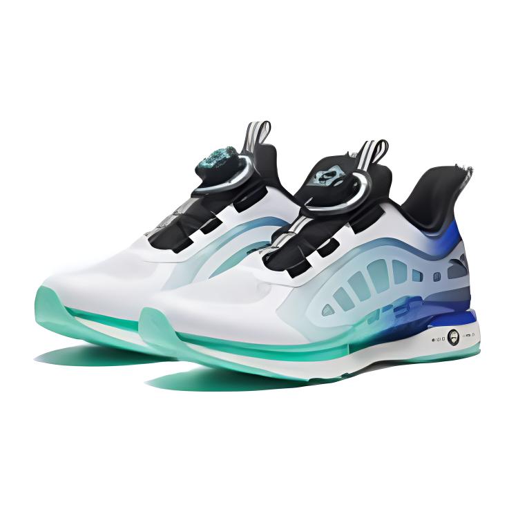 (Youth) Anta Running Series Sneakers 'White Blue Green' 圖 3