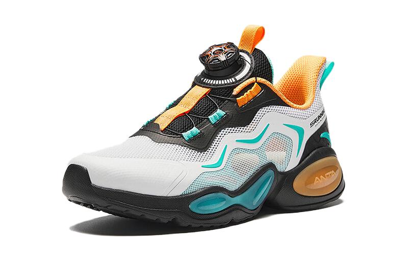 (Youth) Anta Running Series Sneakers 'White Yellow Teal' 圖 2