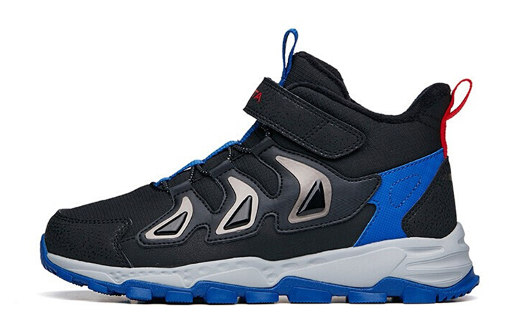 (Youth) Anta Running Shoe 'Black Blue Velcro'