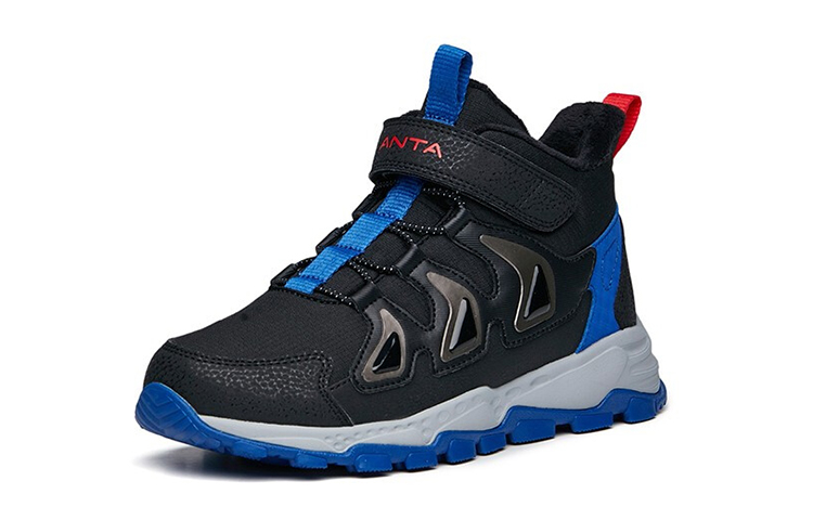 (Youth) Anta Running Shoe 'Black Blue Velcro' 圖 2