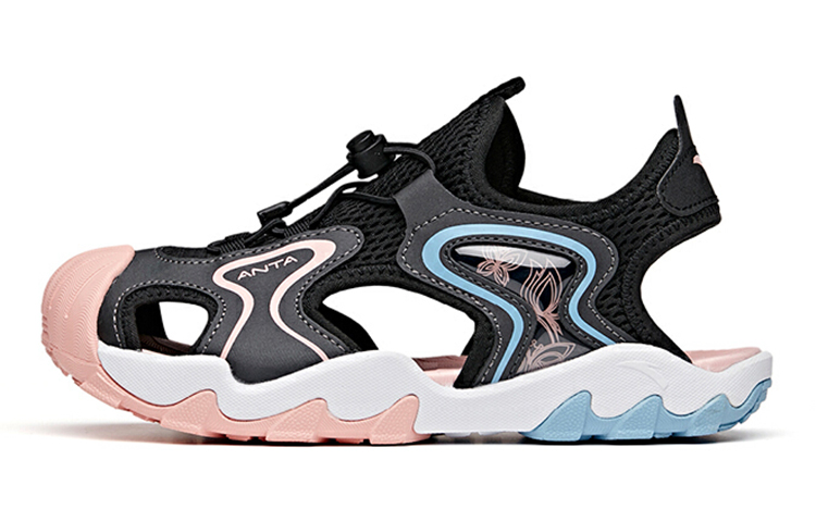 (Youth) Anta Sandal 'Black Blue Pink' 322126933-5