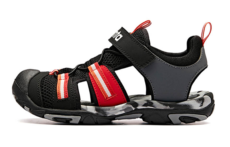 (Youth) Anta Sandal 'Black Grey Velcro' 31926911-2