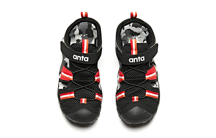 (Youth) Anta Sandal 'Black Grey Velcro' 圖 3