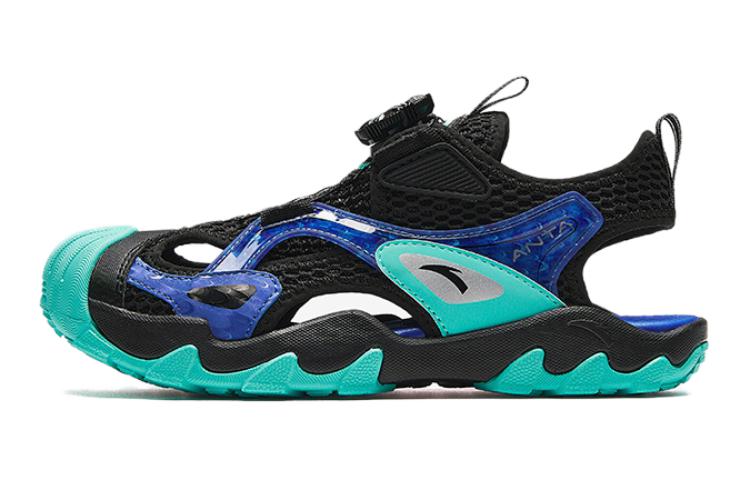 (Youth) Anta Sandals 'Black Teal Blue'