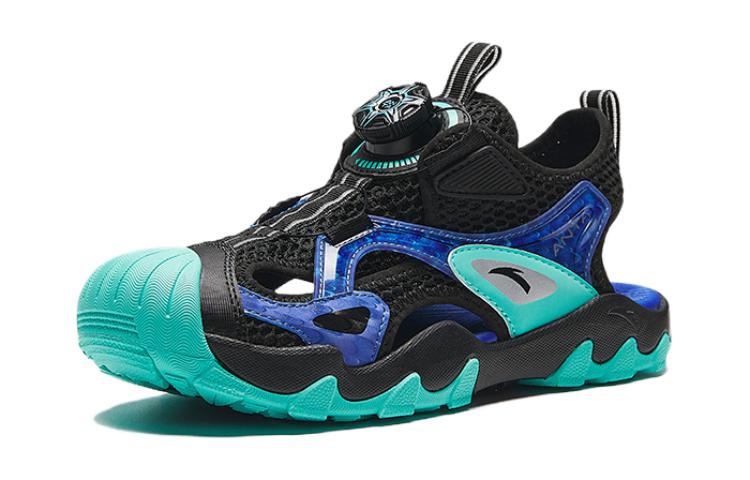 (Youth) Anta Sandals 'Black Teal Blue' 圖 2