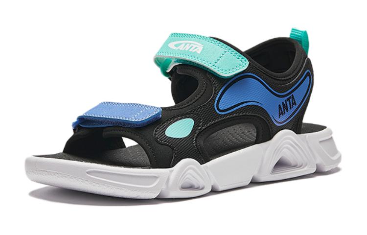 (Youth) Anta Sandals 'Black Teal Blue' 圖 2