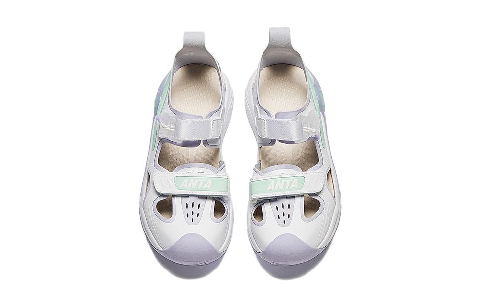 (Youth) Anta Sandals 'White Purple Green' 圖 3