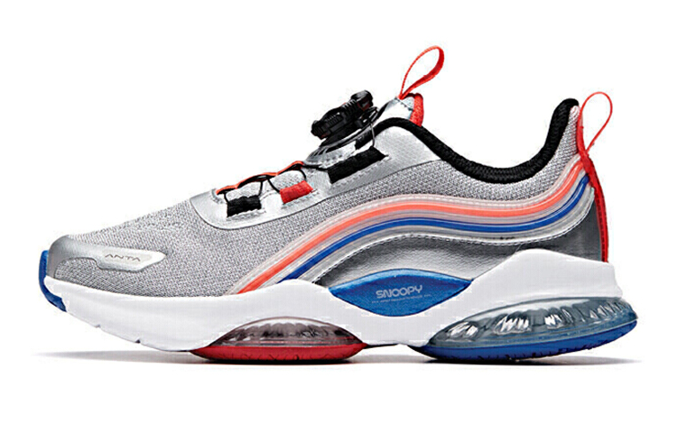 Buy 大童 史努比x安踏 氣墊跑步鞋 銀藍紅