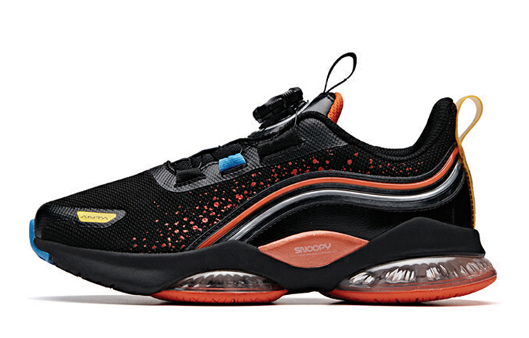 (Youth) Anta Snoopy x Cushioned Running Shoes 'Black Orange Blue' 31935569R-2