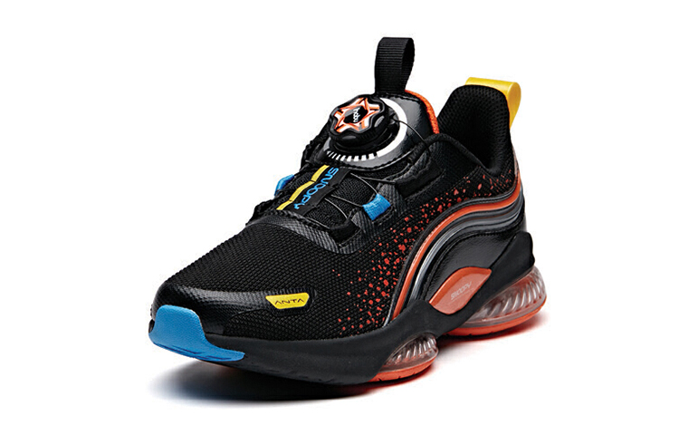 Order (JR) アンタ スヌーピー クッション ランニングシューズ 黒/オレンジ/青 31935569R-2