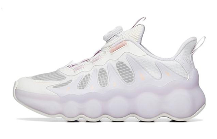 (Youth) Anta Thick Sole Breathable Casual Sneakers 'White Purple' 322238889-4