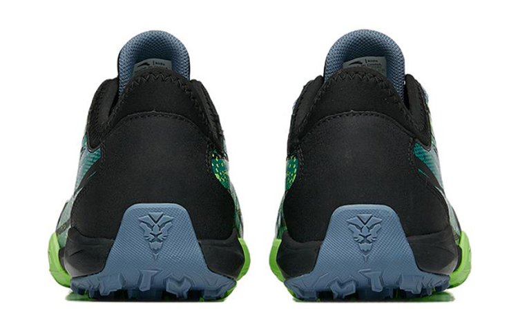 Shop (Youth) Anta Training Football Cleats 'Black Green' A312232211-3