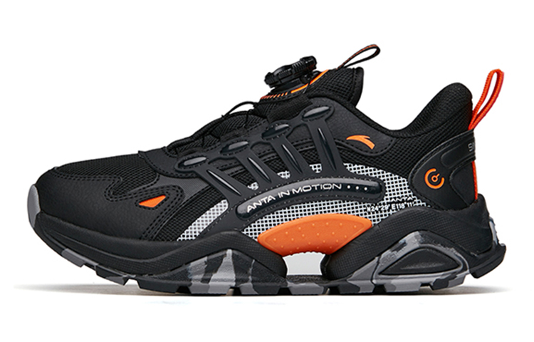 (Youth) Anta War Armor Low-Top Running Shoes 'Black Orange'