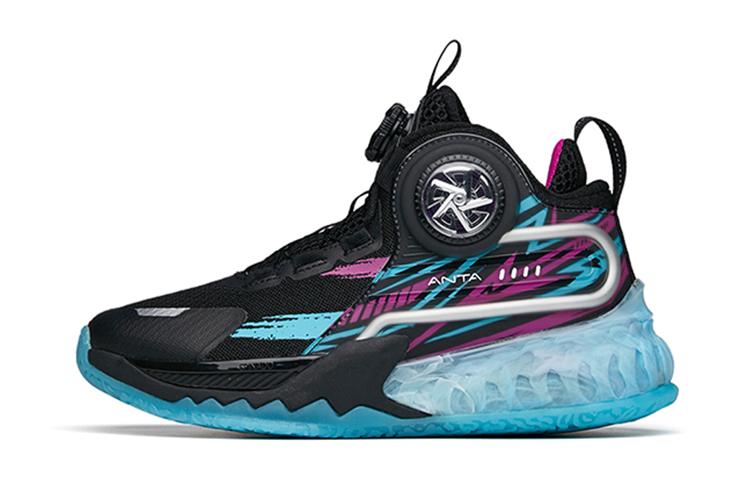 (Youth) Anta Windchaser 7 High 'Black Purple Blue' 312211101-3