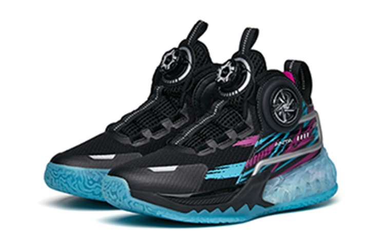 Lookbook (Youth) Anta Windchaser 7 High 'Black Purple Blue' 312211101-3