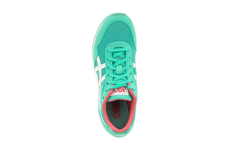 Shop 大童 Asics Curreo 舒適透氣輕便 低幫運動跑步鞋 綠色
