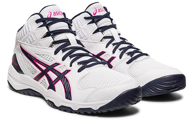 ASICS DUNKSHOT MB 9 網布透氣真戰籃球鞋 青少年兒童款 白色/藏藍色 Lookbook ASICS DUNKSHOT MB 9 網布透氣真戰籃球鞋 青少年兒童款 白色/藏藍色