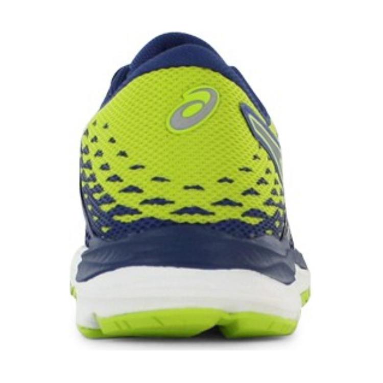 Shop 大童 Asics Gel-Cumulus 19 舒適耐磨 低筒運動跑步鞋 藍黃色