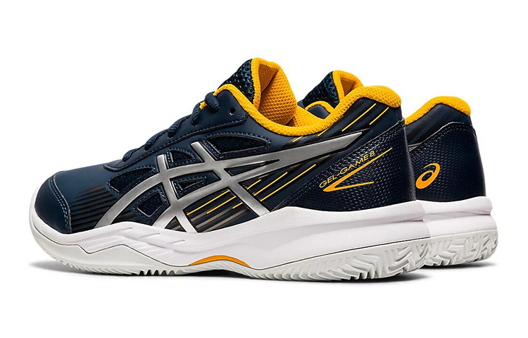 Shop Asics Gel-Game 8 Clay /OC (GS) 深藍銀 跑步鞋