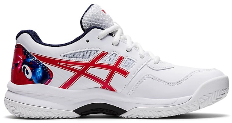 大童 Asics Gel-Game 8 Clay Oc L.E. 跑步鞋 白紅 Order 大童 Asics Gel-Game 8 Clay Oc L.E. 跑步鞋 白紅