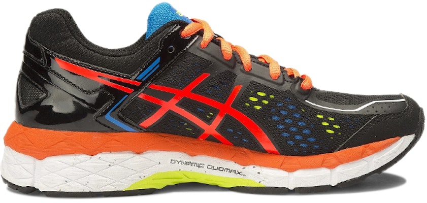 大童 Asics Gel-Kayano 22 舒適耐磨跑步鞋 黑橘紅 Order 大童 Asics Gel-Kayano 22 舒適耐磨跑步鞋 黑橘紅