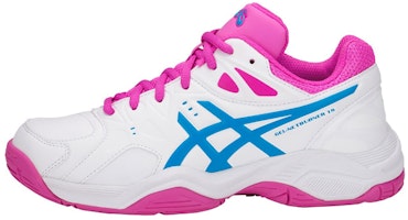 (Youth) ASICS Gel-Netburner 18 'White Neon Pink' C610Y-0141 (Youth) ASICS Gel-Netburner 18 'White Neon Pink' C610Y-0141