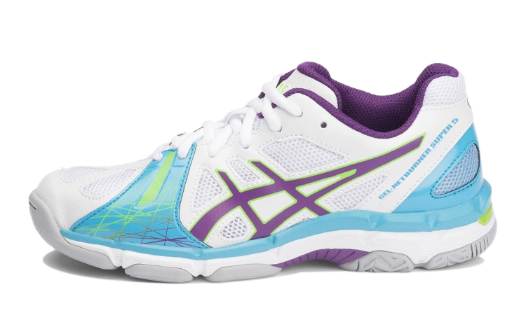 (Youth) ASICS Gel-Netburner Super 5 'White Blue' C514Y-0175
