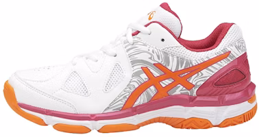 (Youth) ASICS Gel-Netburner Super 7 'White Orange' C702Y-0109 (Youth) ASICS Gel-Netburner Super 7 'White Orange' C702Y-0109
