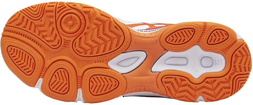 (JR) ASICS Gel-Netburner Super 7 'Blanco Naranja' C702Y-0109 Shop (JR) ASICS Gel-Netburner Super 7 'Blanco Naranja' C702Y-0109