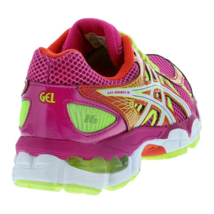 Shop (JR) ASICS Gel-Nimbus 16 'Pink Yellow' - Kasut Lari Wanita Pink Kuning C433N-2001