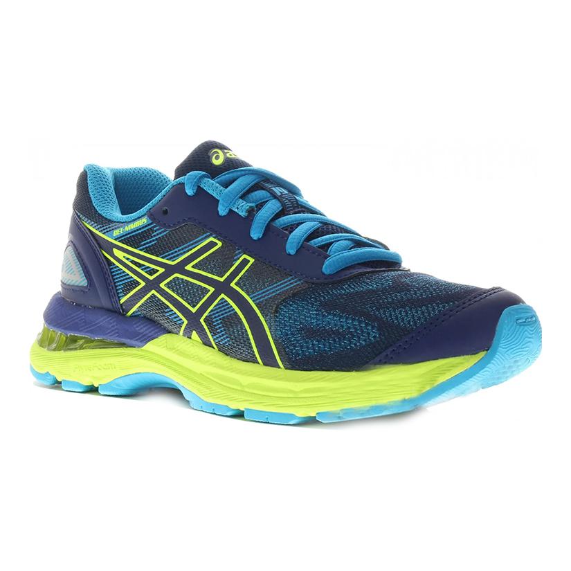 Lookbook 大童 ASICS GEL-Nimbus 19 回彈緩震 輕量運動跑步鞋 藍黃色