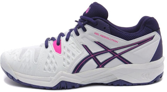大童 亞瑟士 Gel-Resolution 6 低筒網球鞋 白紫 Buy 大童 亞瑟士 Gel-Resolution 6 低筒網球鞋 白紫