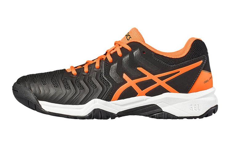 (Youth) ASICS Gel-Resolution 7 'Black Orange' C700Y-9030