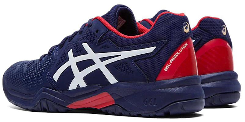 (JR) ASICS Gel-Resolution 8 ''Bleu Rouge Noir'' 1044A018-400 Lookbook (JR) ASICS Gel-Resolution 8 ''Bleu Rouge Noir'' 1044A018-400
