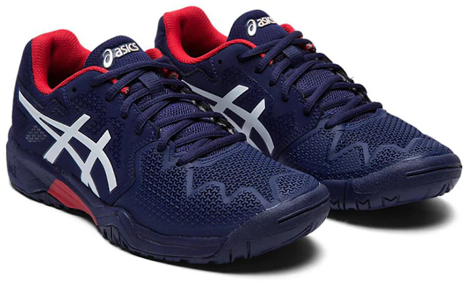 (JR) ASICS Gel-Resolution 8 ''Bleu Rouge Noir'' 1044A018-400 Shop (JR) ASICS Gel-Resolution 8 ''Bleu Rouge Noir'' 1044A018-400