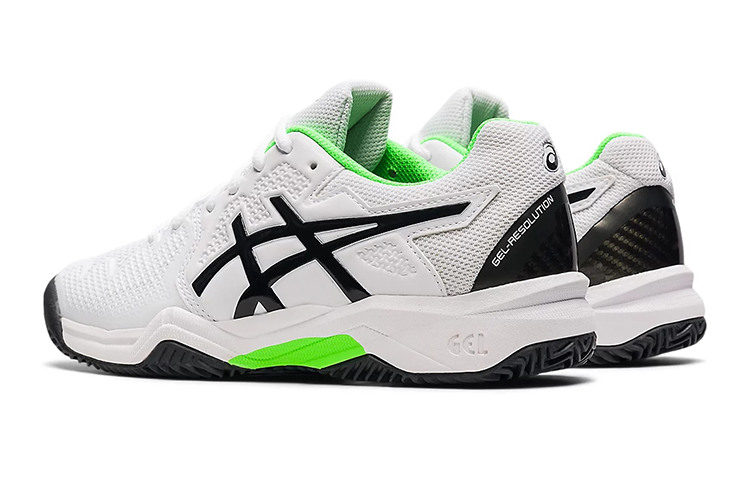 Shop (Youth) ASICS Gel-Resolution 8 Clay 'White Green' 1044A019-105
