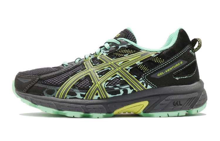 (Youth) ASICS Gel-Venture 6 'Graphite Black Yellow' C744N-9097