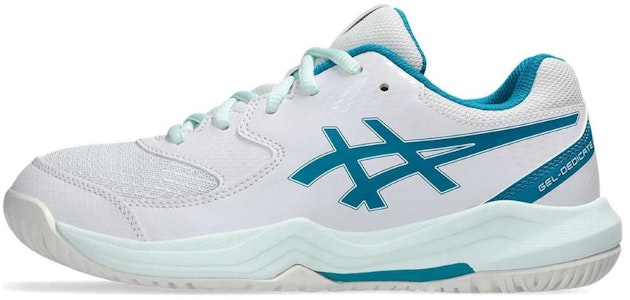 (JR) ASICS Gel Dedicate 8 'Blanco Azul Teal' 1044A077-103 Buy (JR) ASICS Gel Dedicate 8 'Blanco Azul Teal' 1044A077-103