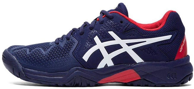 (JR) ASICS Gel-resolution 8 'Biru Merah Hitam' 1044A018-400 Buy (JR) ASICS Gel-resolution 8 'Biru Merah Hitam' 1044A018-400