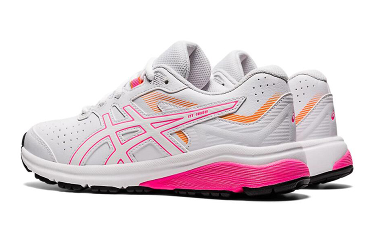 Shop Asics GT-1000 人造皮革 (GS)白粉色 慢跑鞋