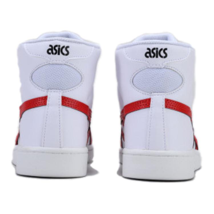 Lookbook 大童 Asics Japan L 舒適 簡潔休閒 高筒 兒童板鞋 白紅色