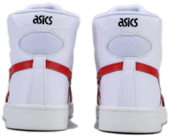 Lookbook 大童 Asics Japan L 舒適 簡潔休閒 高筒 兒童板鞋 白紅色