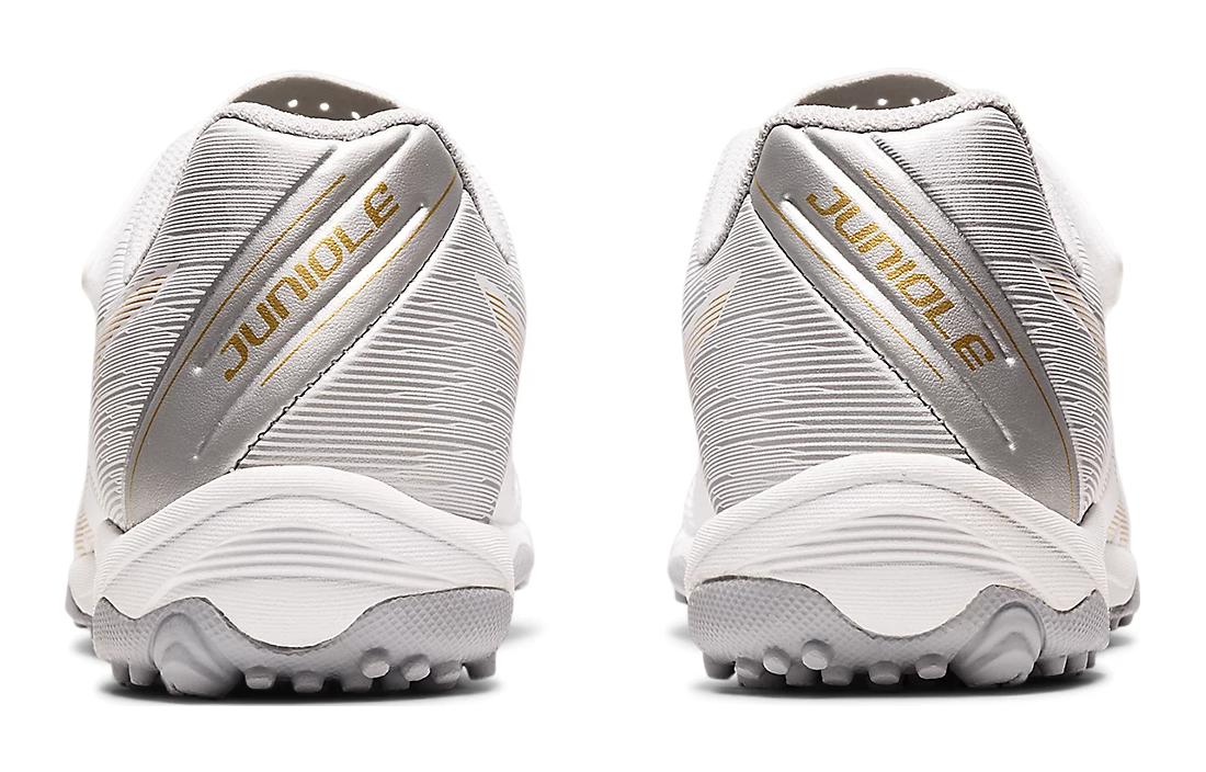 Details for 兒童 Asics Juniole 6 TF 舒適 耐磨透氣 低幫 兒童足球鞋 白金色 日版