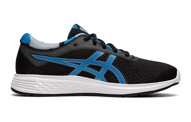 Order (JR) ASICS Patriot 11 Kasut Sukan Hitam/Biru 1014A089-001