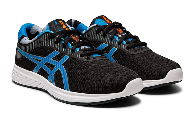 Lookbook (JR) ASICS Patriot 11 Kasut Sukan Hitam/Biru 1014A089-001